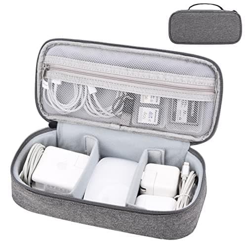 Yundoor Tech Organizer Travel Case, Electronics Carrying Pouch Bag for Cable, Charger & Cords (Dark Grey)