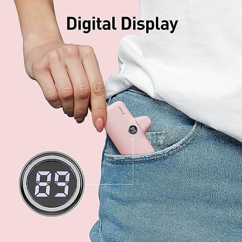 iWALK USB-C Portable Charger 4800mAh 20W Power Bank Small Fast Charging Battery Pack with LED Display Compatible with iPhone 17 Pro/16 Plus/16 Pro Max/15/iPad/AirPods Andriod Phone Samsung,Pink — view 5