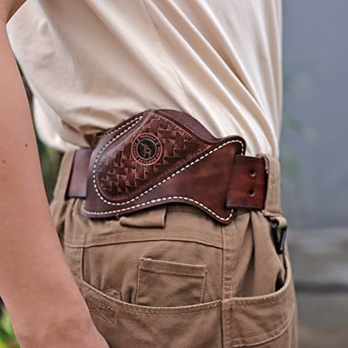 TOURBON Handmade Leather Multitool Holder EDC Pocket Knife Organizer Flashlight Tool Holster for Belt — view 5