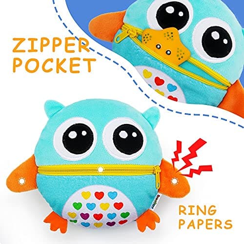 beetoy Sensory Buckle Pillow Toys for Toddlers 1-3, Learning Activity Toy Develop Fine Motor Skill, Educational Buckle Zipper Toys Toddler Activities Travel Toy for Threading Basic Skills — view 2