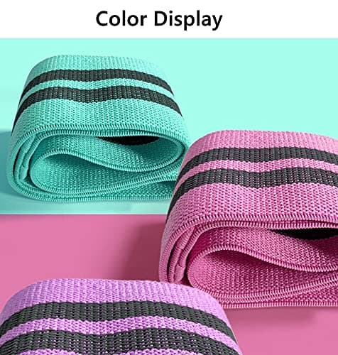 Premium Resistance Bands for Legs and Butt, Non-Slip Fabric Booty Bands, Glute Bands & Hip Bands for Women and Men, Workout Fitness Bands for Hips, Yoga, Strength Training, Beginners (PINK) — view 5