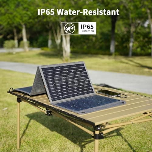 MHPOWOS Foldable Solar Panel 40W 19V Portable Solar Charger IP65 Waterproof — view 6