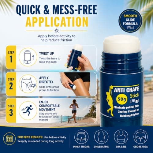 Anti Chafe Balm for Body, Anti Chafing Cream for Thighs, Underarms & Feet — view 6