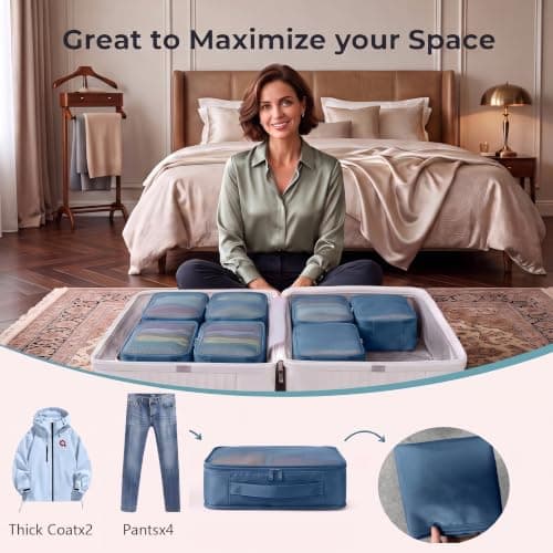 6 PCS Large Packing Cubes, Lightweight Luggage Packing Organizers Cubes — view 4
