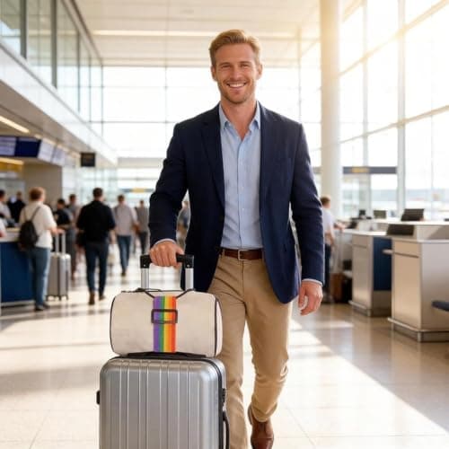 6PCS Personalised Luggage Straps for Suitcases, Suitcase Straps 6 Pack Adjustable Multi Use Strong, Luggage Tags with Quick Release Buckle for Travel Accessories — view 6