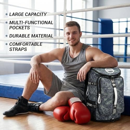 Gym Duffle Bag Backpack with Shoe Compartment,4 Ways Travel Backpack for Women and Men,Multi-Functional Weekender Bag with Waterproof Layer&Laptop Compartment for Fitness, Travel,Camping(Silver) — view 6