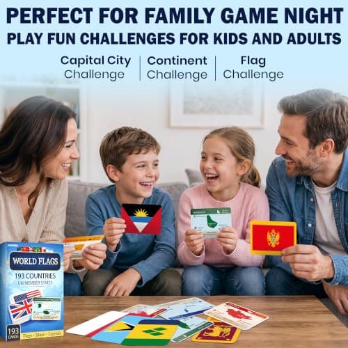 Flags of the World Flash Cards - 193 Geography Trivia Cards — view 4