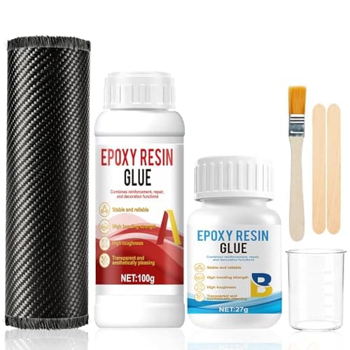 Carbon Fibre Repair Kit, Epoxy Resin Transparente Kit, 100g+27g