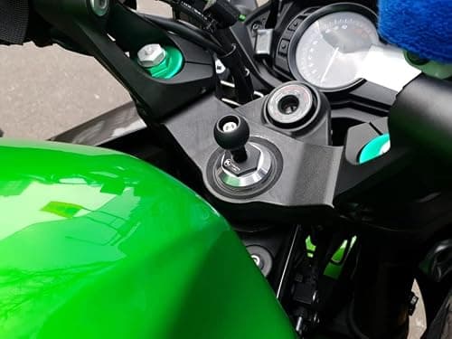 Mounts Lab motomount Ninja- Kawasaki Ninja Motorcycle for 12mm Hexagon Hole Mount/Fork stem Base with 1inch(25mm) TPU Ball- Compatible with Phone/Camera/GPS Mount(Adapter) — view 6