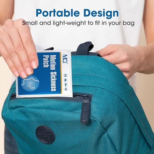 MQ Motion Sickness Patch for Car and Boat Rides, Cruise and Airplane Trips - for Nausea, Dizziness & Vomiting from Seasickness, Fast Acting and No Side Effects (14 Count) — view 5