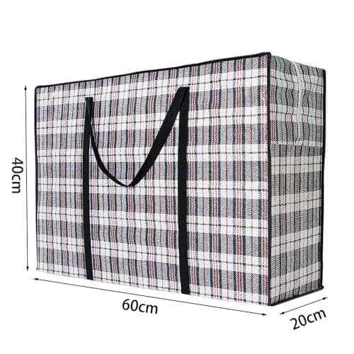 2PCS Laundry Bags, Large Strong Durable Storage Bags for Moving House Shopping and Laundry, Jumbo Reusable Zip Bag Storage Bags, 60x45x20Cmx120,M — view 2