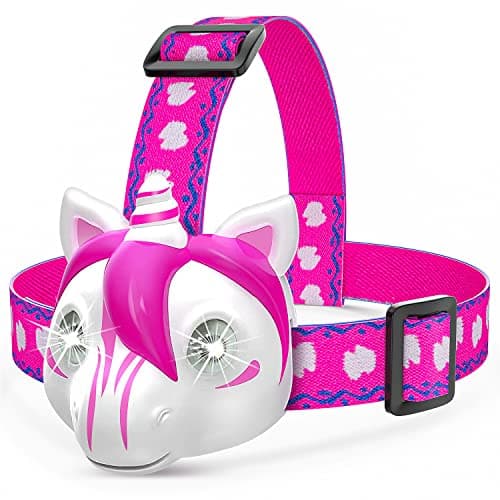 Aubllo Toys LED Headlamp-Headlamp for Kids Unicorn Toy Head Lamp Flashlight 3 Adjustable Lighting Mode with Elastic Headbands for Boys, Girls, or Adults for Camping, Hiking, Reading, and Parties