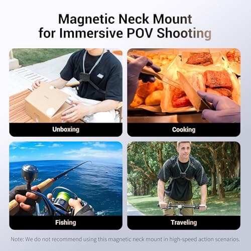 JJC Osmo Action 6 5 Pro 4 3 Magnetic Neck Mount with Chest Strap for Go Pro — view 5