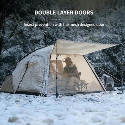 Naturehike Massif 2-4 People Tunnel Waterproof Tent PU3000mm UPF50+ with Awning Family Camping Tent for Bedroom and Living Room for Camping, Garden, Driving and Outdoors — view 3