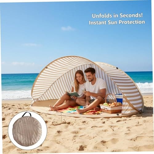 Baby Beach Tent, Beach Tent for Kids, Sun Shelter with UPF 50+ Sun Protection, Instant Baby for Outdoor Camping, Park & Sand — view 4