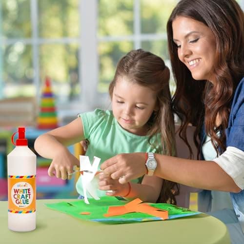 abeec Giant Craft Box + Glue Bundle | 1000+ Pieces Arts and Crafts Kit for Kids | 500ml White Craft Glue Included | Ages 5 to 12 | School Holiday Activity | Birthday Gift — view 5