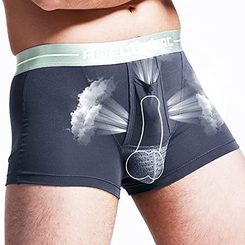 Separation Underwear Men’s Physiological Bullet Underpants Men's underwear Rubber Underwear for Men (Grey, XXXL) — view 3
