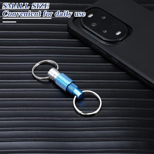 guduling 3Pcs Pull Apart Key Rings,3 Color Quick Release Keyring,Aluminum — view 3