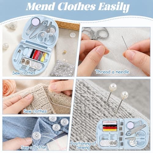 2-Piece Mini Travel Sewing Kit, Small Emergency Mending Supplies — view 5