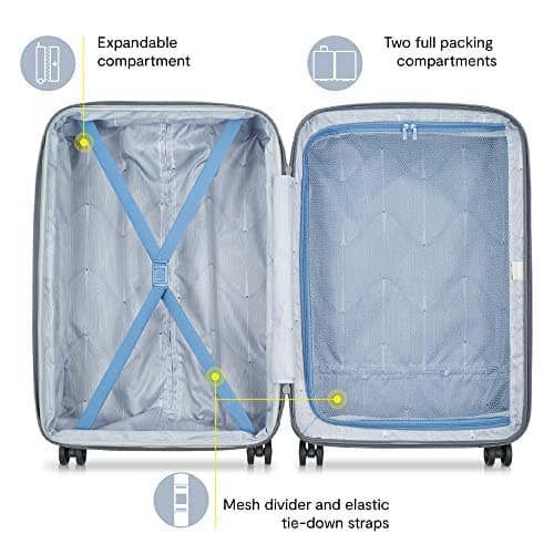 DELSEY PARIS Comete 3.0 Hardside Expandable Luggage with Spinner Wheels, Lavender, Carry-on 20 Inch, Comete 3.0 Hardside Expandable Luggage with Spinner Wheels — view 3