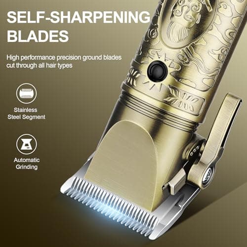 Suttik Professional Hair Clippers for Men 3 in 1 Beard Trimmer/Nose Hair Trimmer/Electric Shaver Clippers and Trimmers Set USB Rechargeable Grooming Kit Mens Gifts — view 4