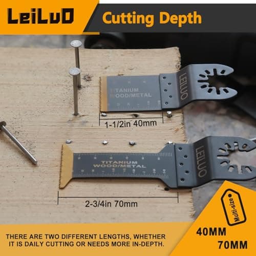 LEILUO 10Pcs Titanium Multitool Blades, Multitool Saw Blade Set Bag — view 3