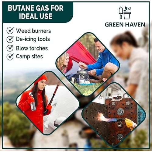 Green Haven Butane Gas Cartridge | Butane Propane Mix 4 Pack - EN417 Screw — view 5