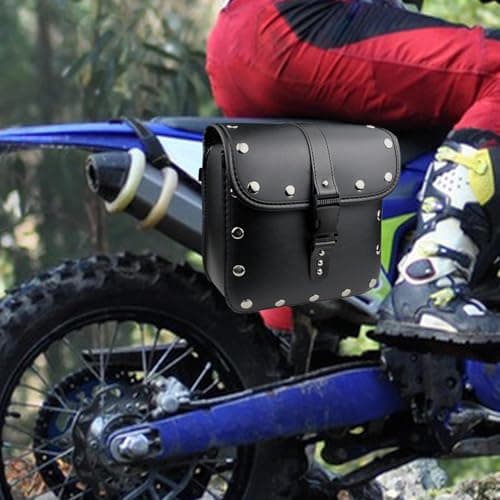 Motorcycle Throw Over Saddlebags, Motorcycle Saddle Pannier Side Bag, Storage Tool Bag with Multiple Separation Layers for Sports, and Cruise Motorcycles — view 2