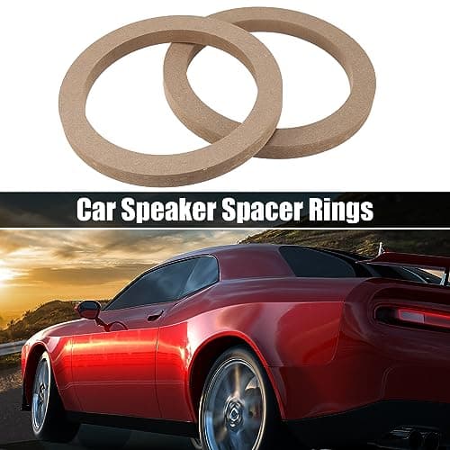 X AUTOHAUX 4 Pcs 6.5" Wooden Car Speaker Mounting Spacer Rings Adapter — view 2