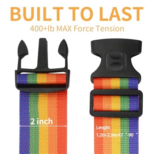 BILIONE 4 Pcs Luggage Straps for Suitcases Strap Lockable Suitcase Belts — view 5