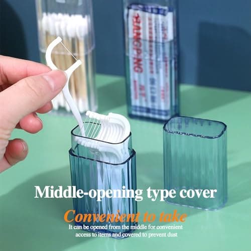Portable Cotton Bud Holder & Toothpick Holder, 2 Pack Travel Organizer — view 5
