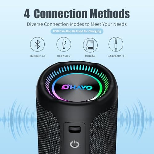 OHAYO Bluetooth Speaker with LED Light 35W HIFI Outdoor Loud Speaker — view 6