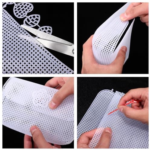 BIUDECO Plastic Mesh Canvas Sheets and Organised Storage with Breathable Structure for Bag Making 8pcs DIY Purse Making Kit for Travel and Camping — view 3
