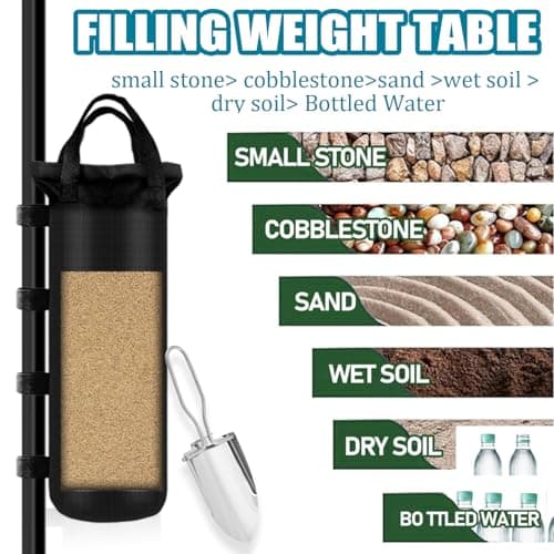 YUJUVI Gazebo Weights Sand Bags 8 Pack Gazebo & Tent Sandbag Weights Wind Sandbags Weights for Gazebo Legs Grade Heavy Duty Weights Bag Sandbags And shovel for Gazebo, Tent, Marquee, Carport — view 4