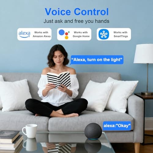 Smart Plug, TVLIVE 2 Pack Smart Plugs that Work with Alexa (Echo, Echo Dot), Google Home Voice Control, Energy Monitoring, Remote Control, Timer & Schedule, smart wifi plug socket UK, No Hub Required — view 4