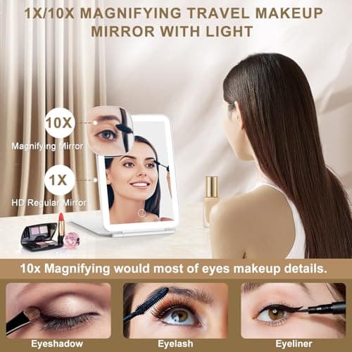 Mocado Rechargeable Travel Mirror, Makeup Mirror with Light — view 2