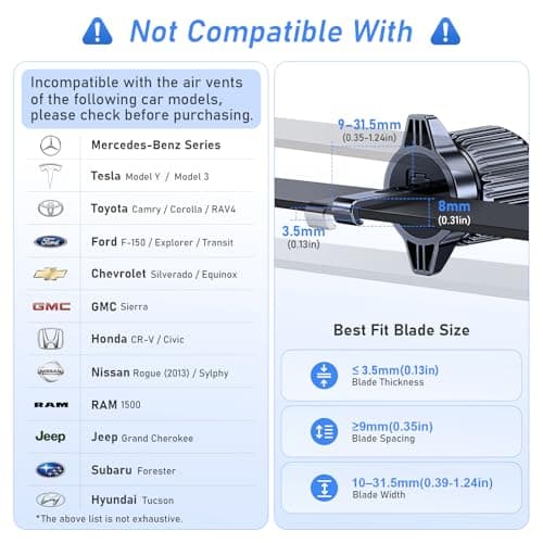 Blukar Car Phone Holder, Air Vent Car Phone Mount Cradle for 360° Rotation — view 6