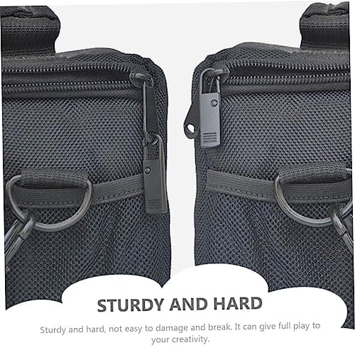 Tofficu 4Pcs Black Zinc Alloy Zipper Pull Replacement, Sturdy Backpack Zipper Puller and Luggage Zip Tags, Easy Repair Kit for Jackets, Bags and Travel Cases — view 5