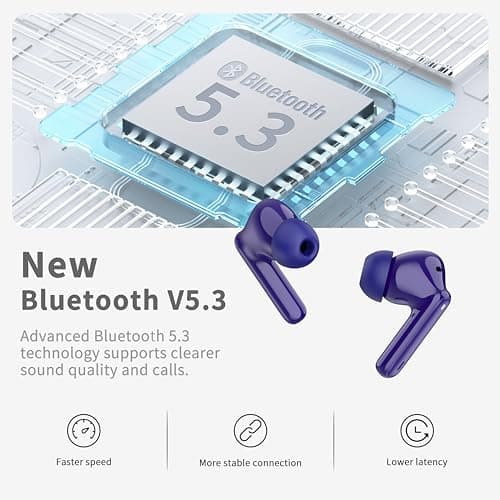 Wireless Earbuds Bluetooth 5.4 with HiFi Stereo Bass, 40H In‑Ear Earphones — view 5