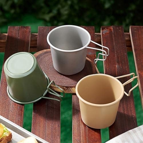QuivyLivy Cup, Backpacking Travel Mug, Titanium Replacement, 304 Grade Steel Cookware, Wide Opening Container, Mess Kit, Coffee Mug, On-the-Go Soup Bowl, (yellow) — view 6