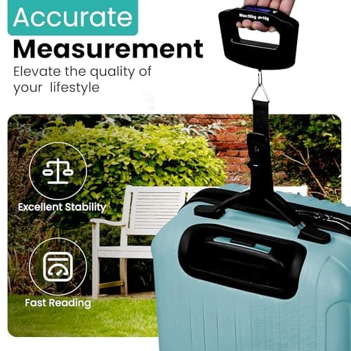 MSC Portable Digital Luggage Scale Electronic Suitcase Scale Hanging Scales Luggage Weighing Scale 110 Pound/ 50 Killogram With Backlit With Tare Function Lightweight for Travel-Small-1pc — view 3
