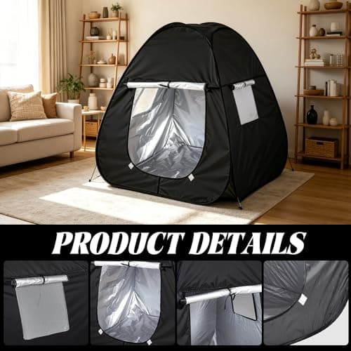 KQWVZ Sensory Tent, Pop Up Tent for Autism Kids, 84x84x96 cm Calm Corner For Children To Play And Relax Anxiety Relief with Travel Bag, Blackout Tents for Helps With Autism,SPD, Improve Focus — view 3