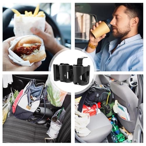 Seat Back for Food Tray with High Load Capacity, Seat Back with Drink Holder for Drinks Smartphone Keys Headphones Travel Road Trip — view 4