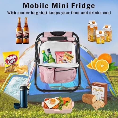 Kikerike Backpack Stool Cooler Chair Heavy Duty 300 LBS Max Load Portable Lightweight Stool Backpack Folding Fishing Cooler Seat for Camping Hunting Fishing — view 6