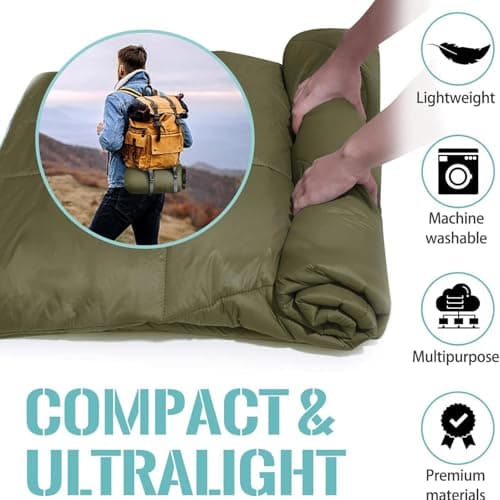 Packable Down Camping Blanket Packable Portable Down Filled Camping Quilt — view 5
