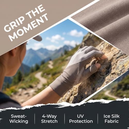 Kemay Women UV Protection Gloves Ice Silk Sun Touchscreen Non Slip Driving — view 3