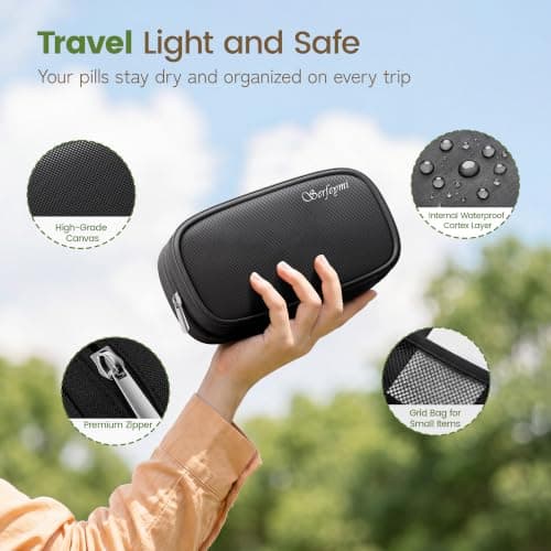 Serfeymi Weekly Pill Boxes Organiser 7 Day 2 Times a Day Tablet Organiser — view 3