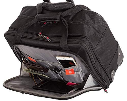Aerolite Premium Padded Business Laptop Roller Case with 2 Wheels Approved for Ryanair Priority Boarding, Easyjet Plus, BA and More Airlines. Fits up to 15.6 Inch Laptops (Black) — view 5