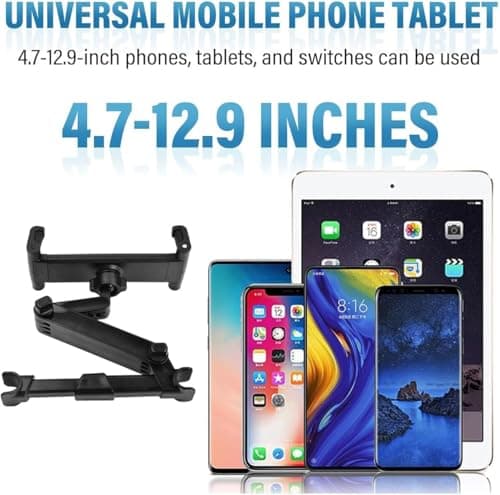 ZhengHaijiang Car Headrest Mount, 360° Adjustable Car Backseat Mount, Headrest Tablet Mount for kids, adults, Universal Tablets holder for 5.5" - 12.9" iPad, Samsung, Switch, Kindle, Cellphone (Q2) — view 5