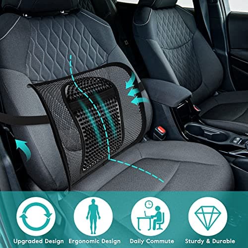 m zimoon Mesh Back Support 2 Pack,Lumbar Support Cushion with Elastic Strap — view 2